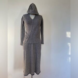 Missoni 1970's vintage 3 piece striped skirt set with bucket hat